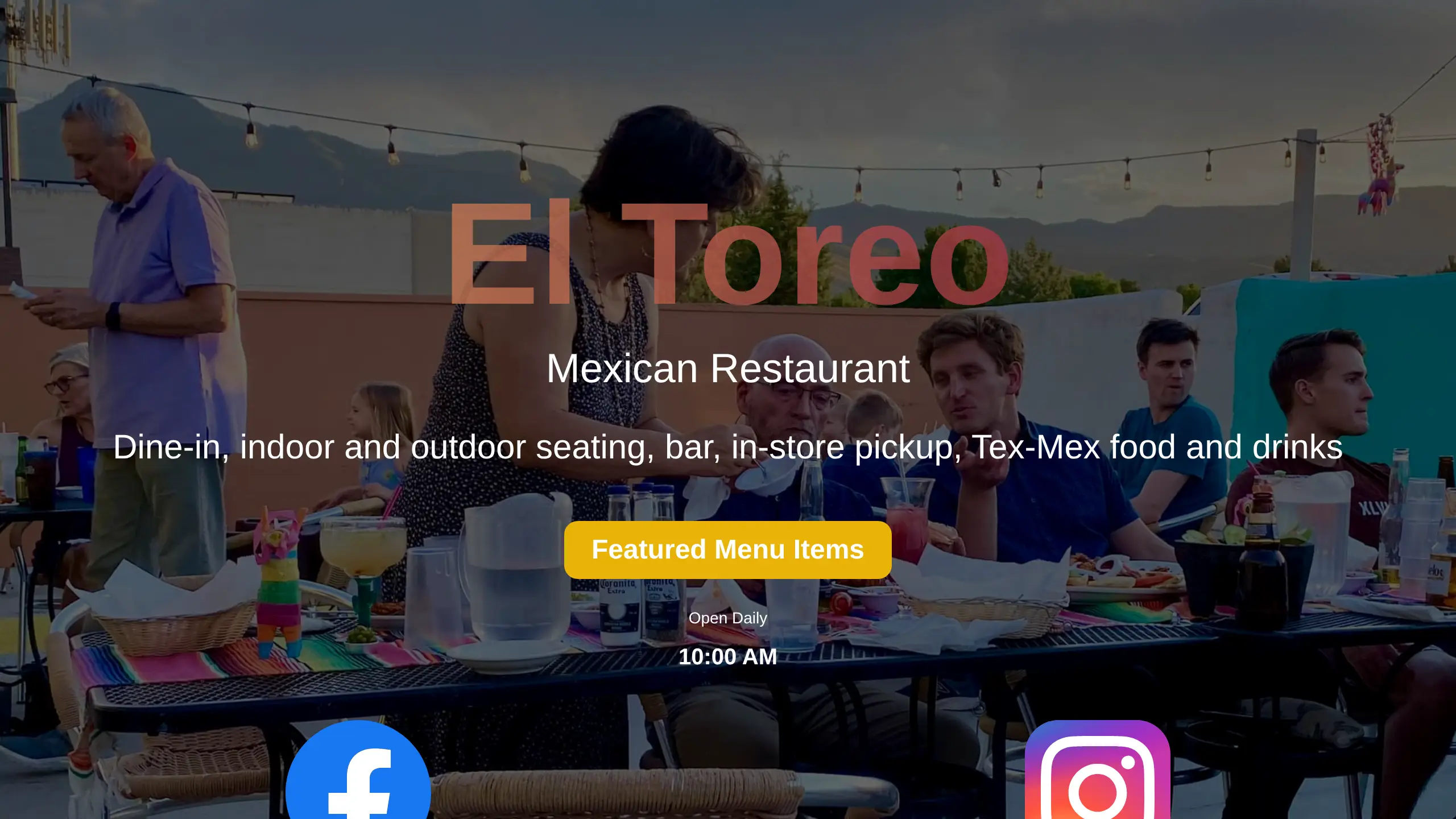 Screenshot of El Toreo Sample Website