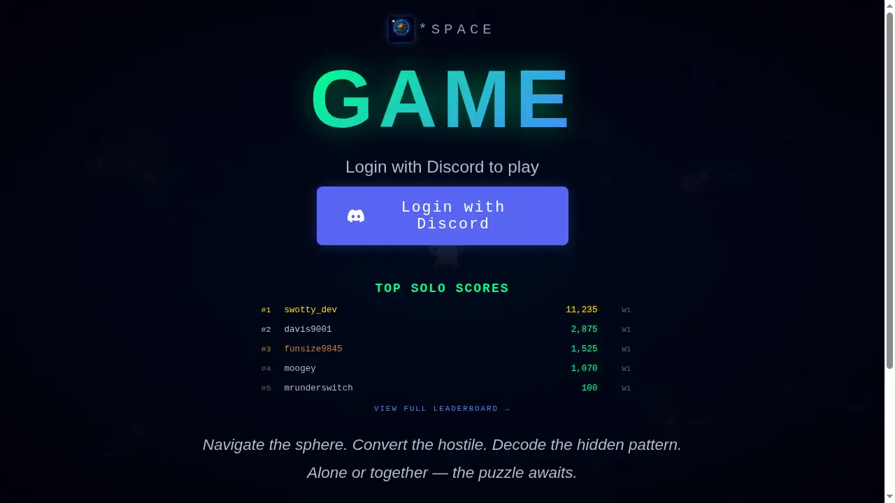 Screenshot of game.starspace.group