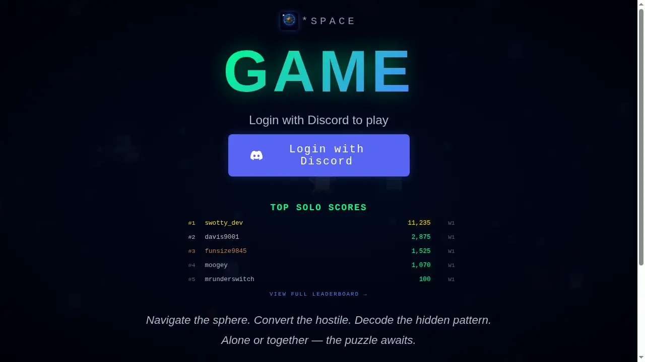Screenshot of game.starspace.group