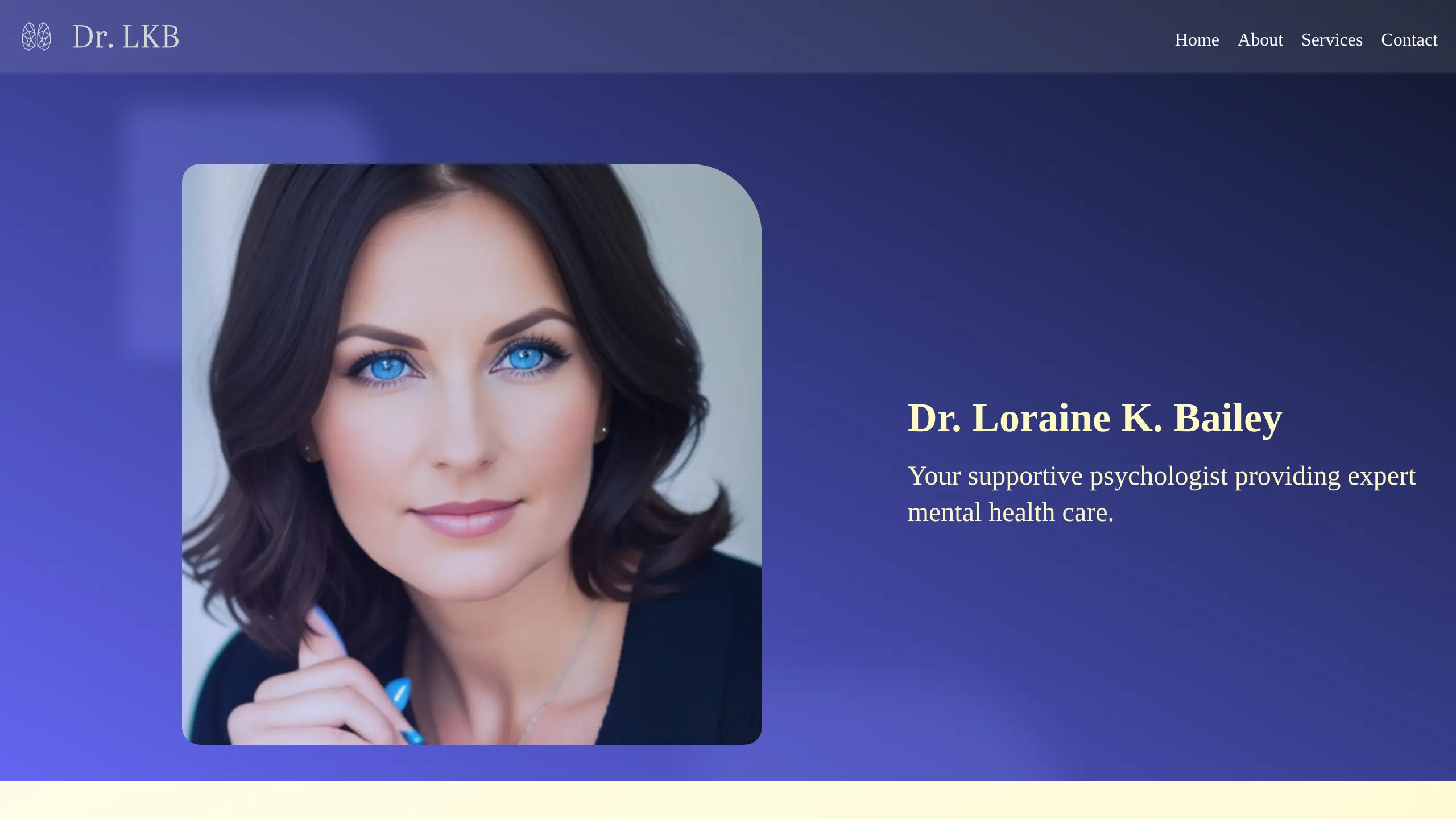 Screenshot of Psychologist Svelte Sample