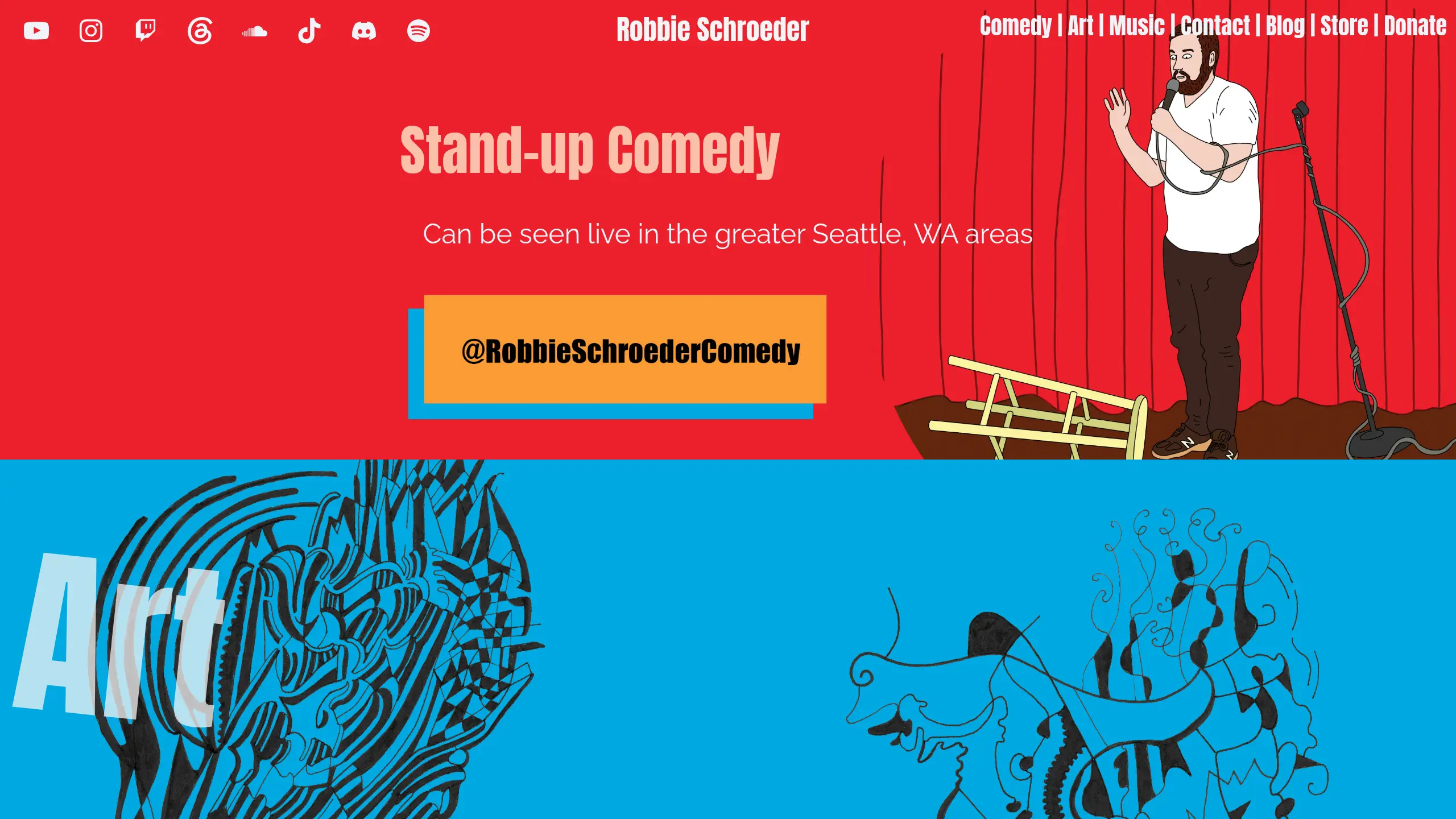 Screenshot of robbieschroeder.com