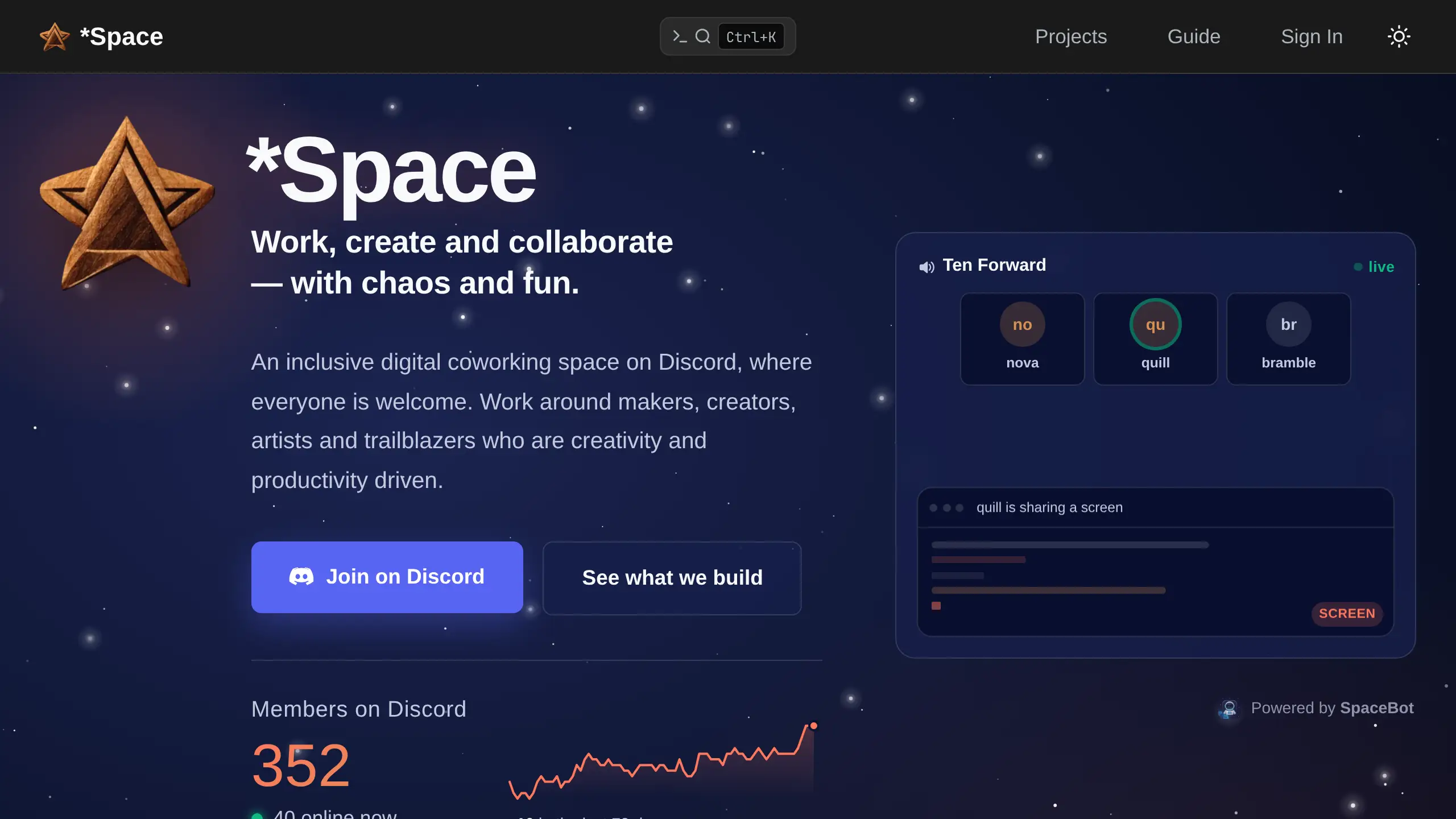 Screenshot of starspace.group