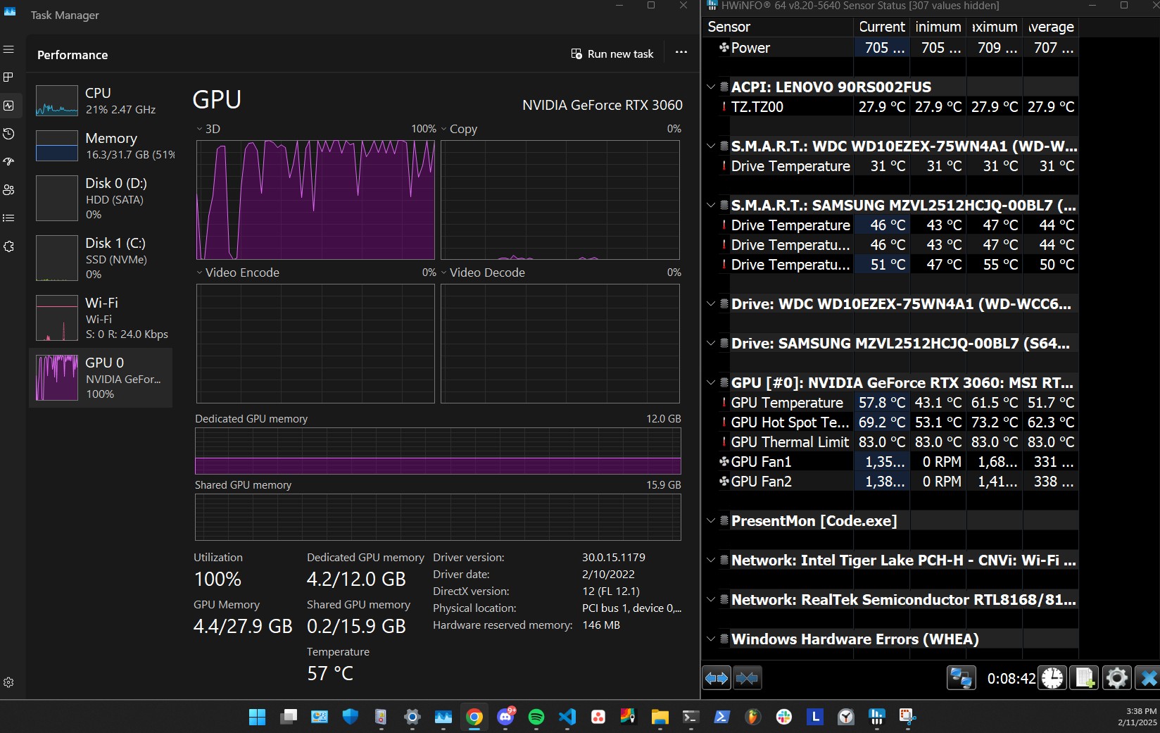 Win11 PC Screenshot: HWInfo Task Manager